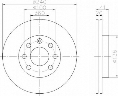 HELLA PAGID 8dd355108331 -  Тормозной диск